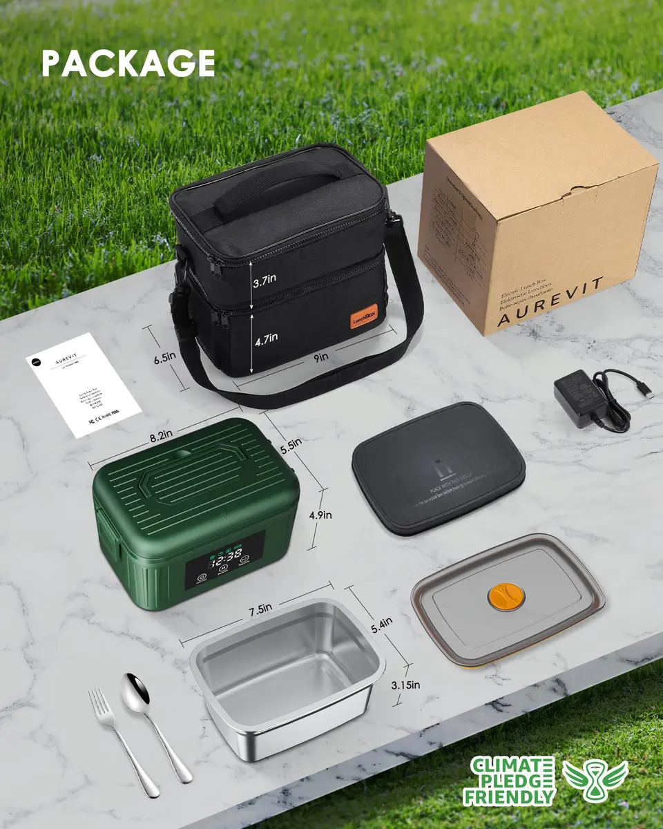 Aurevit Cordless Electric Lunch Box 1.4L | Auto Keep Warm & Fast Charging (100-120 chars) - view 9