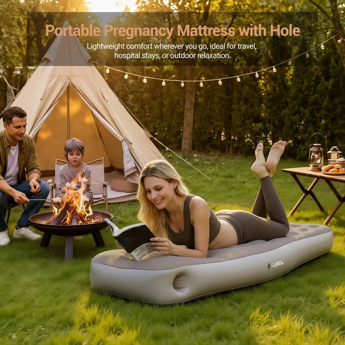 YATAOQINGJIE Inflatable Pregnancy Belly Pillow 68.5in | Support for Stomach Sleepers - view 7