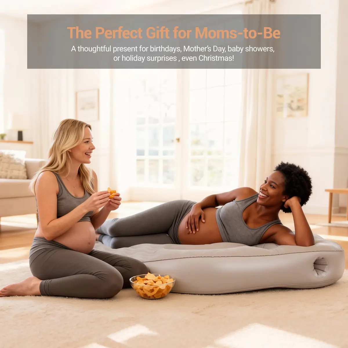 YATAOQINGJIE Inflatable Pregnancy Belly Pillow 68.5in | Support for Stomach Sleepers - view 8