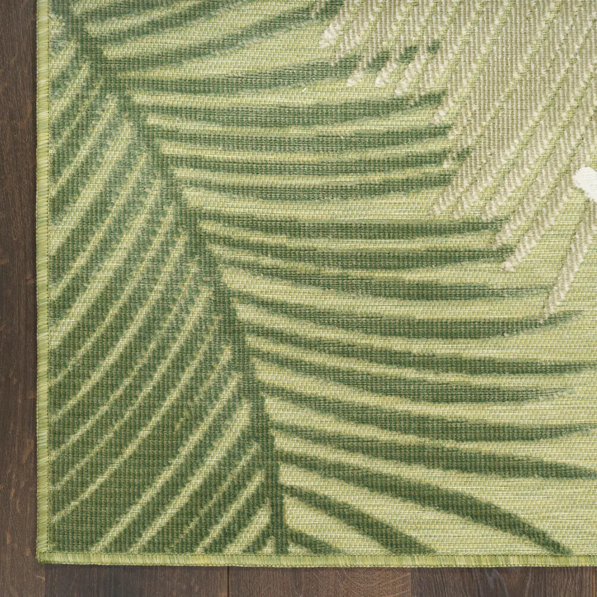 Nourison Suncoast Green 9' x 12' Area Rug | Easy Clean, Non Shedding, Tropical Style (9' x 12') - view 7