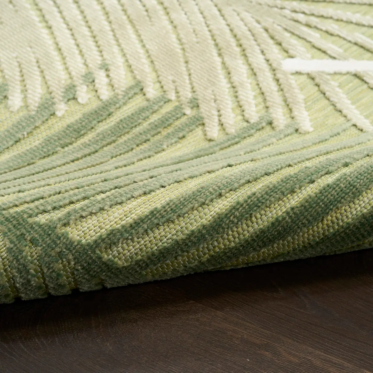 Nourison Suncoast Green 9' x 12' Area Rug | Easy Clean, Non Shedding, Tropical Style (9' x 12') - view 9
