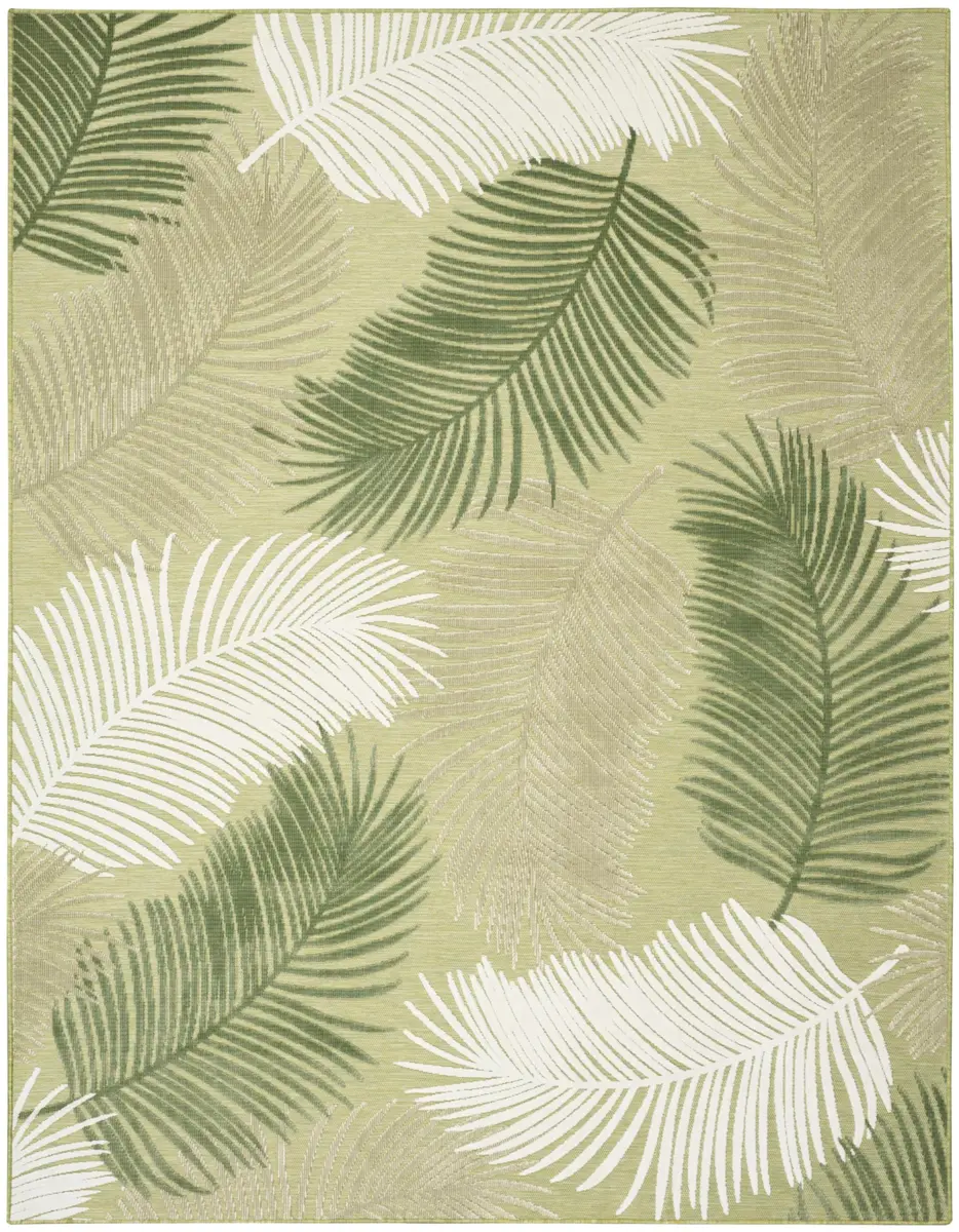Nourison Suncoast Green 9' x 12' Area Rug | Easy Clean, Non Shedding, Tropical Style (9' x 12') - view 3