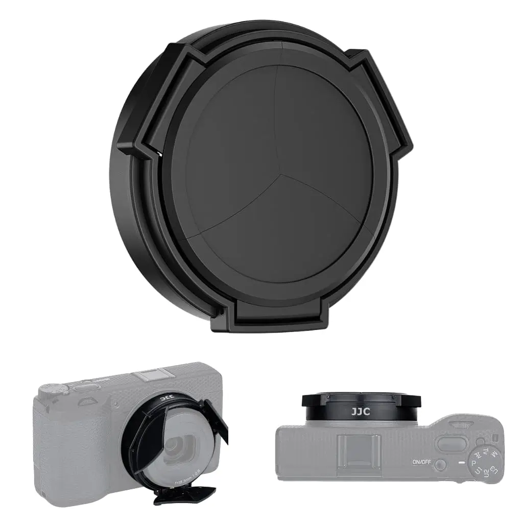 JJC Auto Open Close Lens Cap for Ricoh GR IV GRIV GR4 | No Vignetting, Lightweight, Anti Dust - main product image