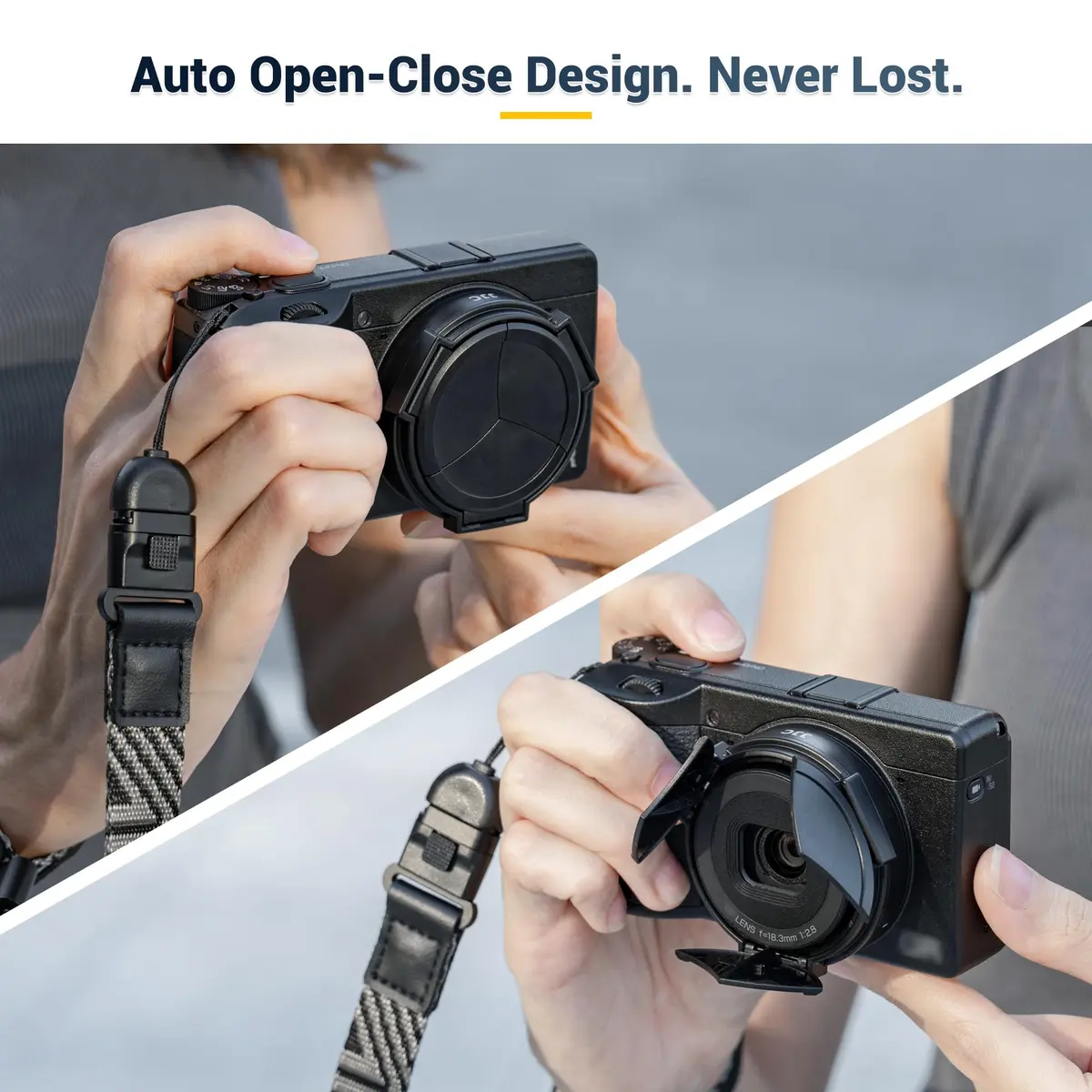 JJC Auto Open Close Lens Cap for Ricoh GR IV GRIV GR4 | No Vignetting, Lightweight, Anti Dust - view 4