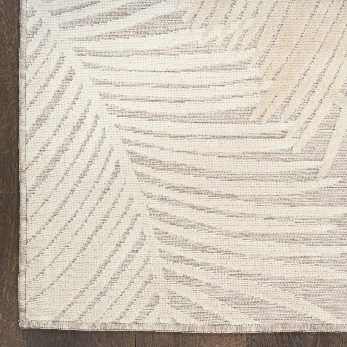 Nourison Suncoast Beige 7'10" x 9'10" Area Rug | Easy Clean, Non Shedding, Indoor/Outdoor (8' x 10') - view 7