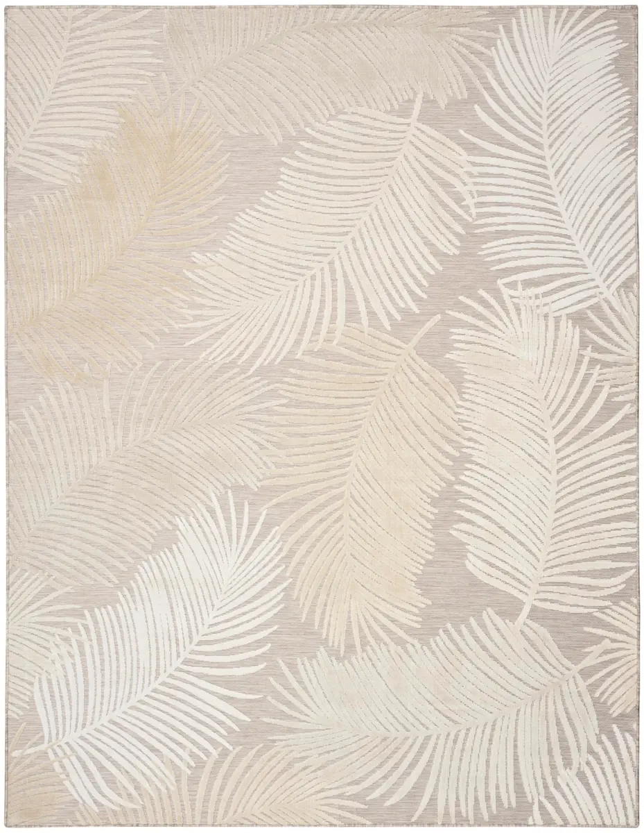 Nourison Suncoast Beige 7'10" x 9'10" Area Rug | Easy Clean, Non Shedding, Indoor/Outdoor (8' x 10') - view 3