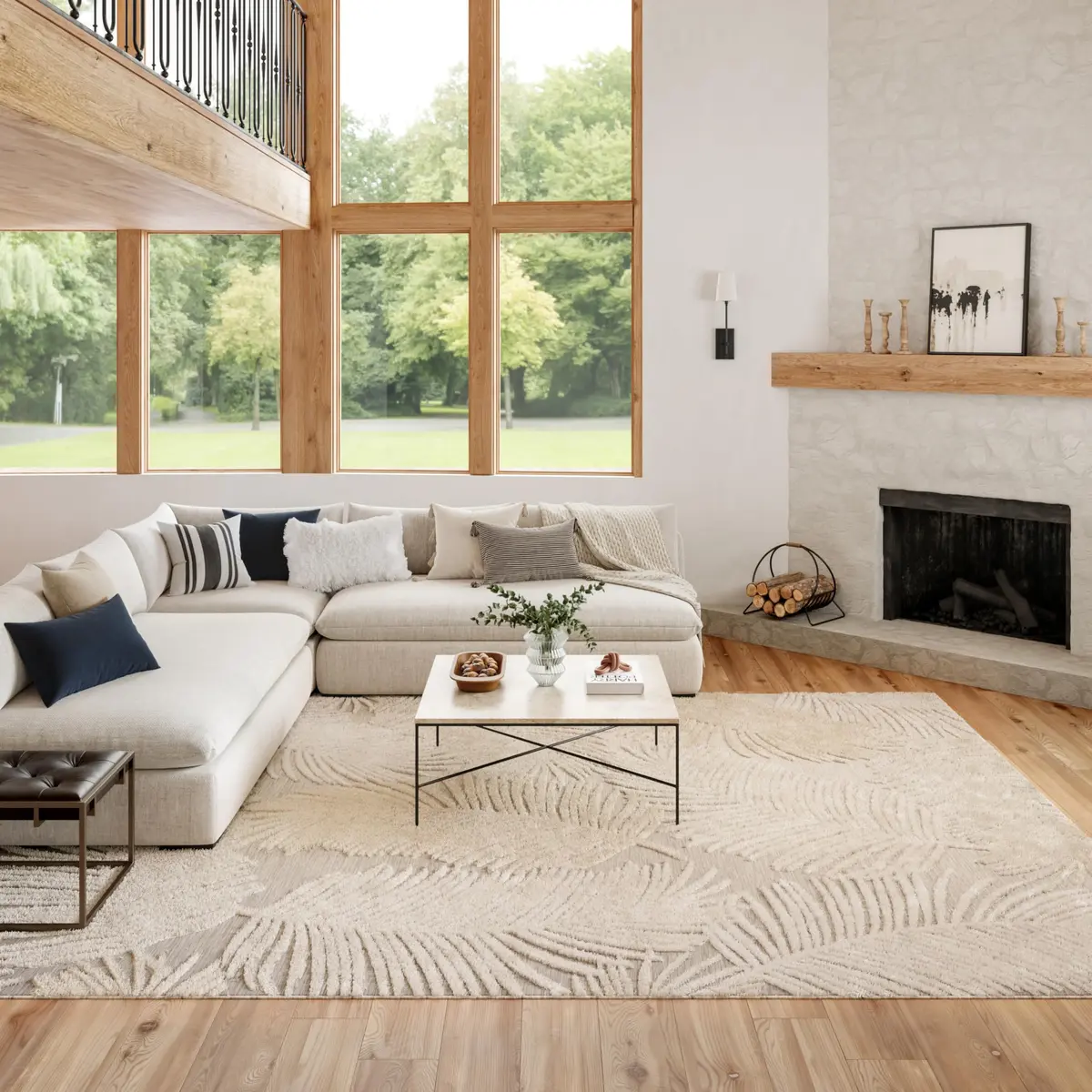 Nourison Suncoast Beige 7'10" x 9'10" Area Rug | Easy Clean, Non Shedding, Indoor/Outdoor (8' x 10') - view 4