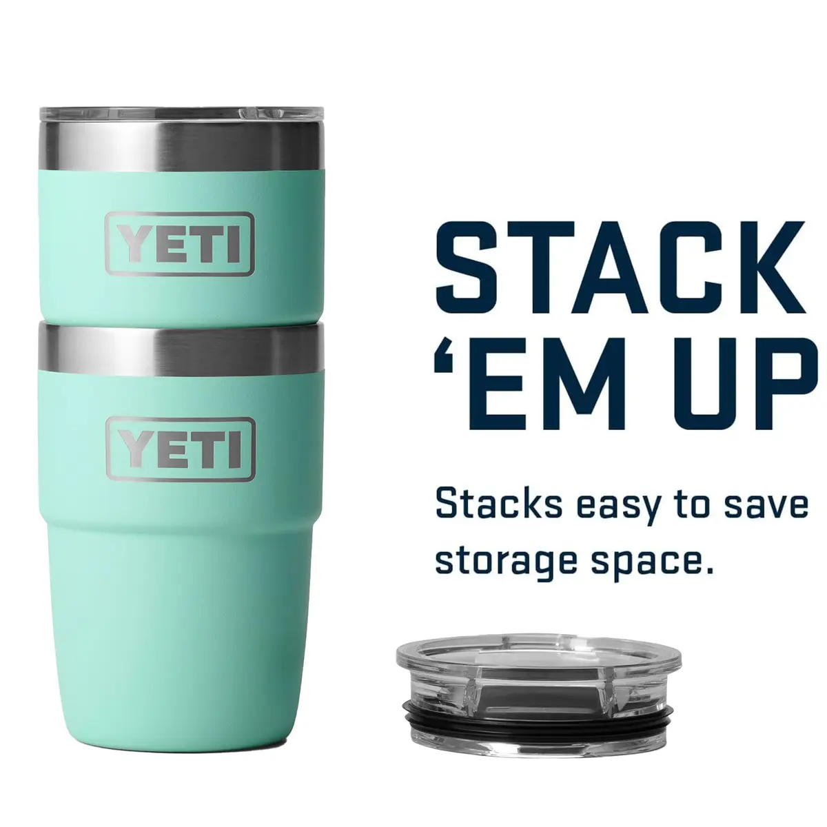 YETI Rambler 8 oz Insulated Coffee Mug with Lid | DuraSip Ceramic Lining, Barista-Friendly Design - view 4
