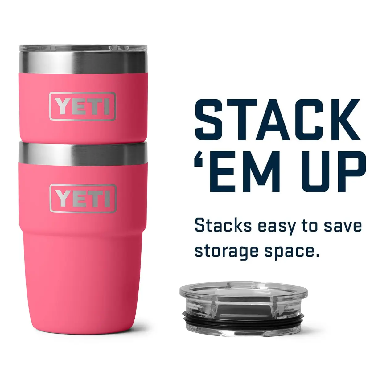 YETI Rambler 8 oz Insulated Coffee Mug with Lid | DuraSip Ceramic Lined Stackable Cup - view 4