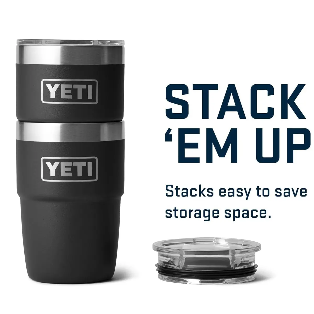 YETI Rambler 8 oz Insulated Coffee Mug with Lid | DuraSip Ceramic Lining, Barista-Friendly Design - view 4