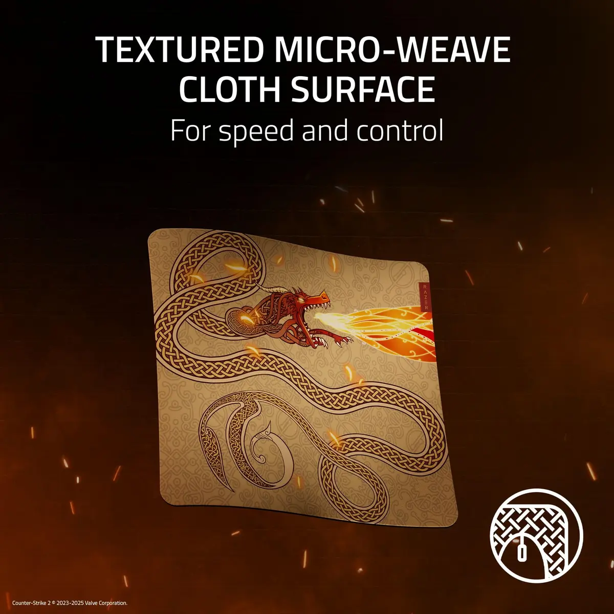 Razer Gigantus V2 Soft Gaming Mouse Pad (Large), Counter-Strike 2 Edition | Textured Micro-Weave Cloth Surface, High-Density Rubber Foam, Anti-Slip Base - view 2