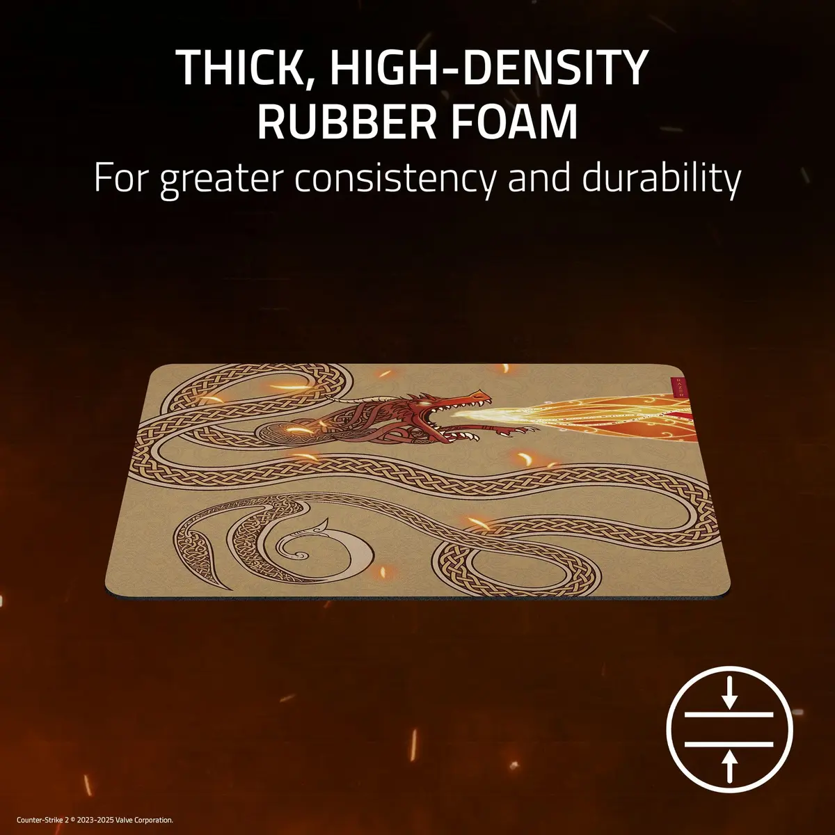 Razer Gigantus V2 Soft Gaming Mouse Pad (Large), Counter-Strike 2 Edition | Textured Micro-Weave Cloth Surface, High-Density Rubber Foam, Anti-Slip Base - view 3