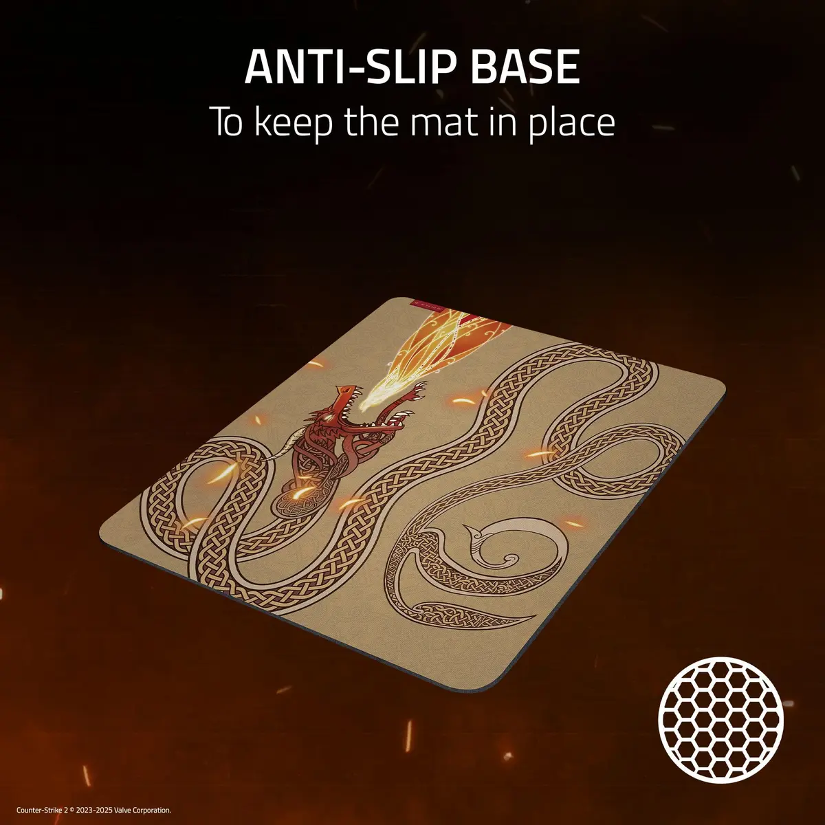 Razer Gigantus V2 Soft Gaming Mouse Pad (Large), Counter-Strike 2 Edition | Textured Micro-Weave Cloth Surface, High-Density Rubber Foam, Anti-Slip Base - view 4