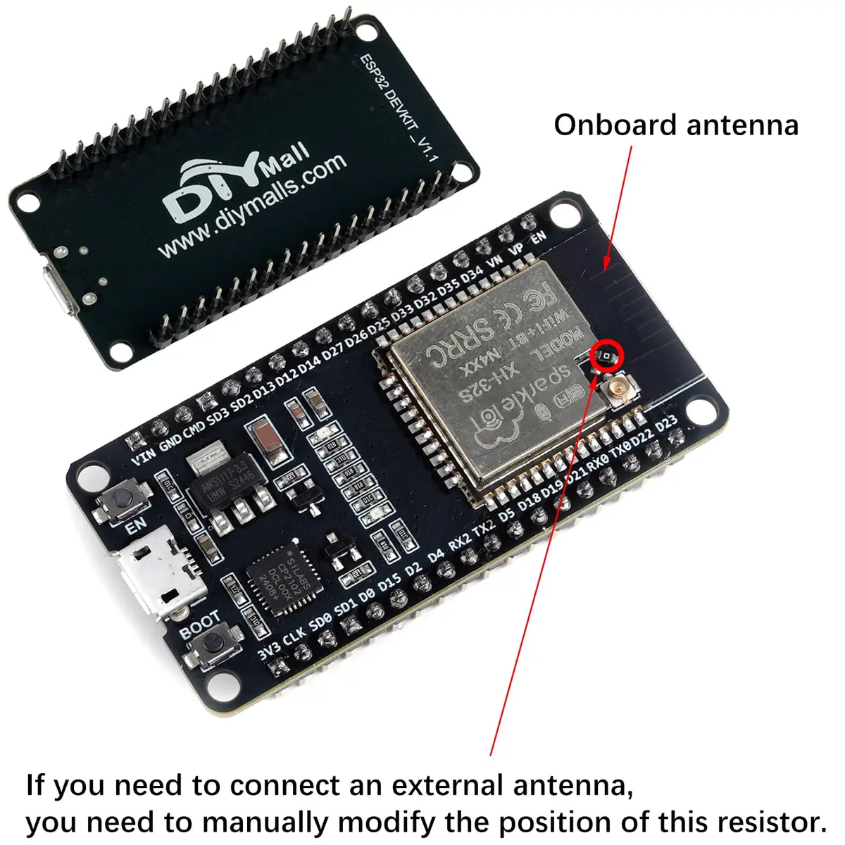 DIYmall ESP32-S3 Development Board 36Pins | Dual WiFi+BT BLE, Arduino Compatible, 2 Pack - view 2