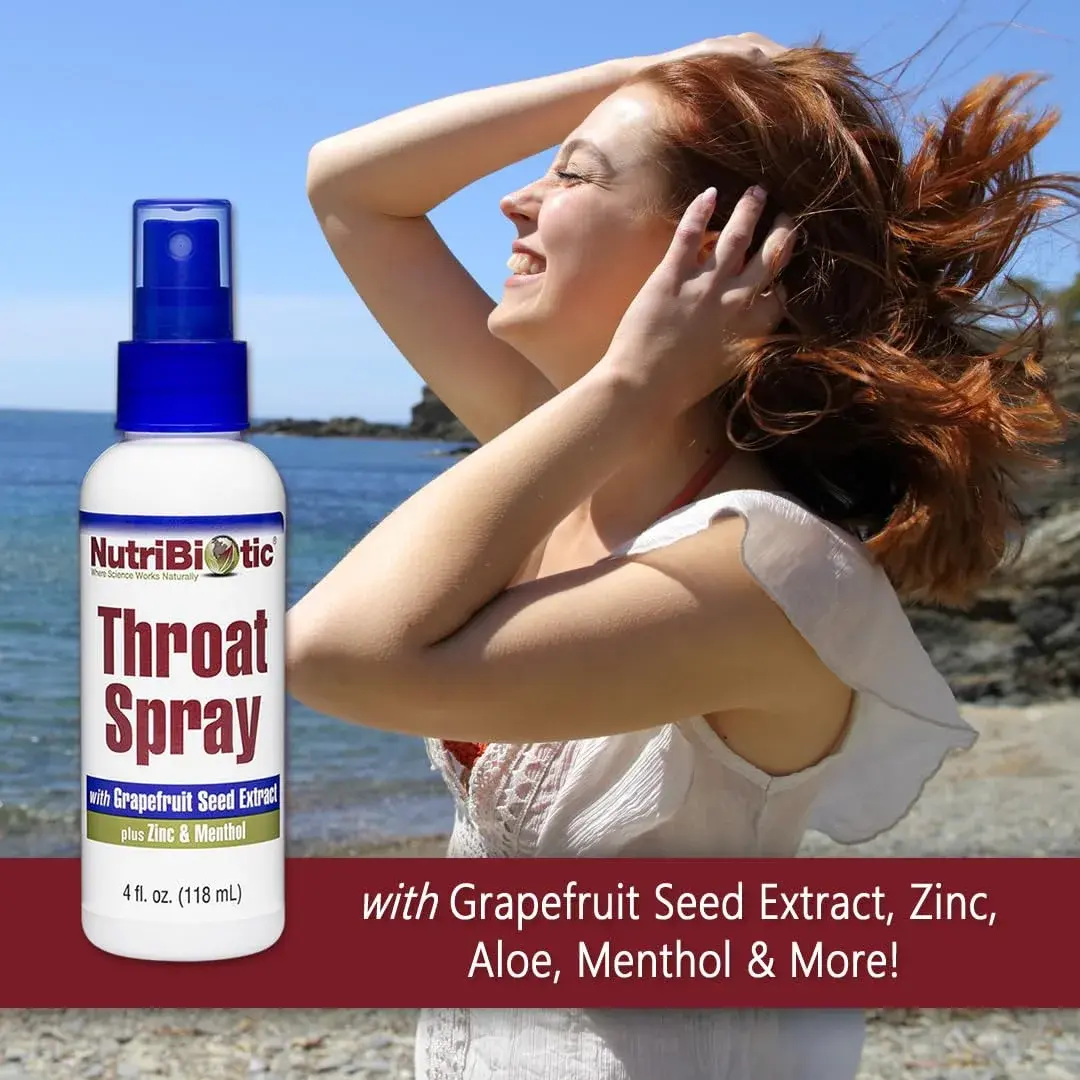 NutriBiotic Throat Spray with GSE 237ml (8 Fl Oz) | Soothing Sore Throat Support with Zinc & Menthol - view 4