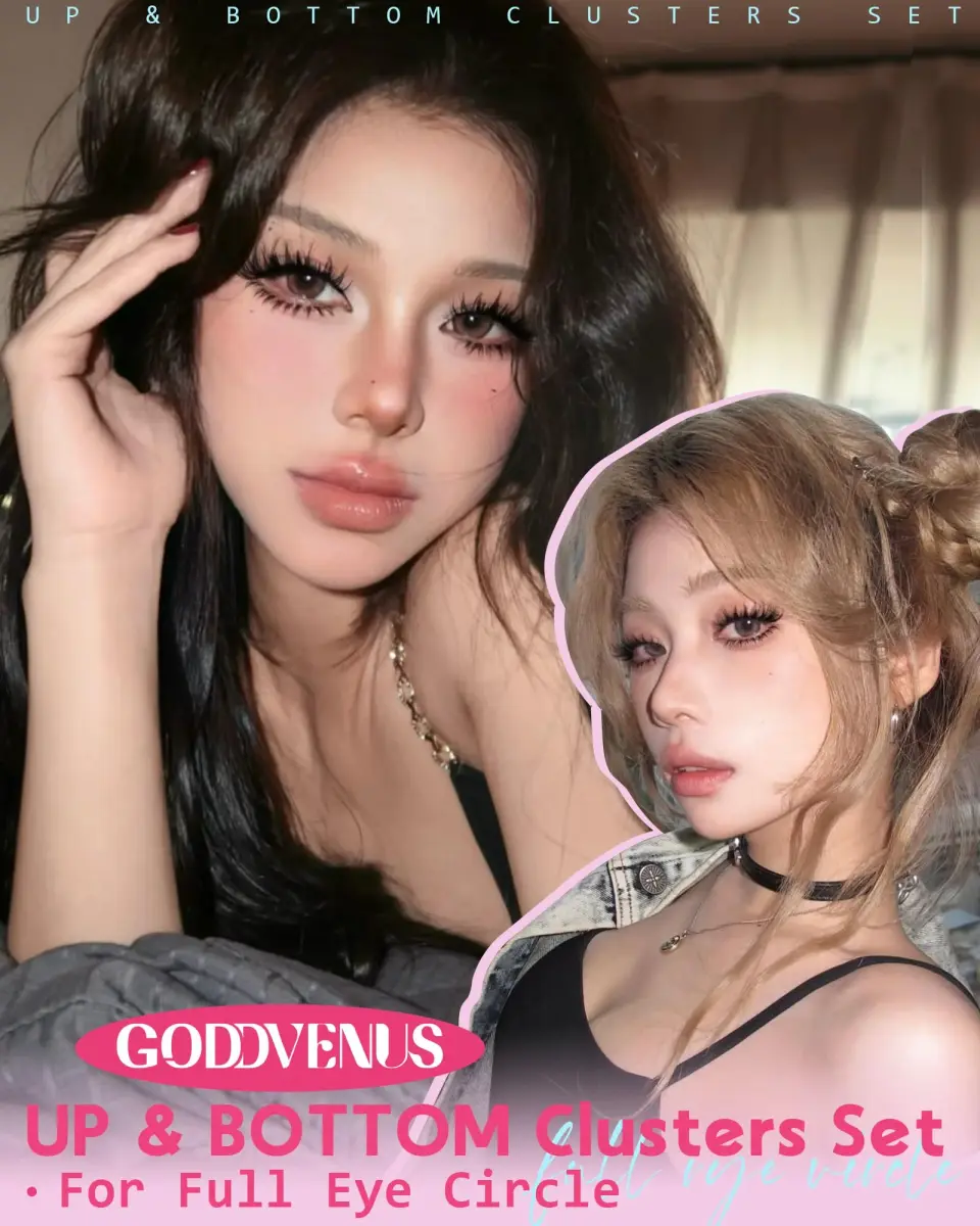 Goddvenus Natural False Eyelash Clusters Kit C Curl | 260 Count DIY Wispy - view 2