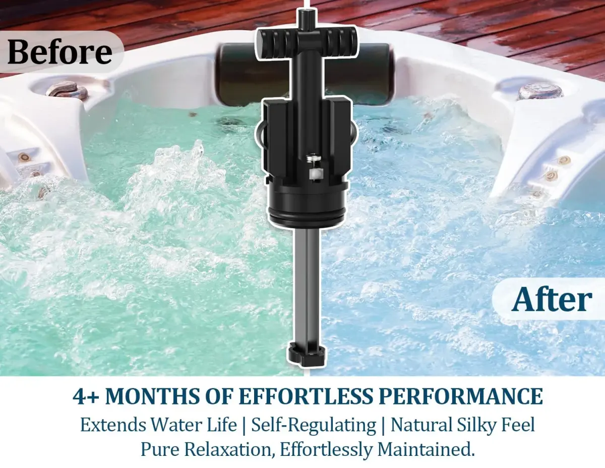 Virellionixis Salt Water Chlorination System Cartridge Replacement for Spas & Hot Tubs 2.9 in (7.37 cm) | Gentle, Soft Fresh Water for Dry Eyes & Itchy Skin - view 5