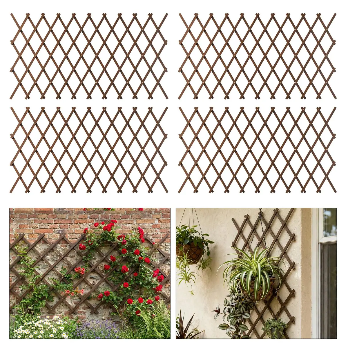 Tilinyan & one Expandable Garden Trellis 4 PCS | 114.9 cm (45.2") L x 27.9 cm (11") W - main product image
