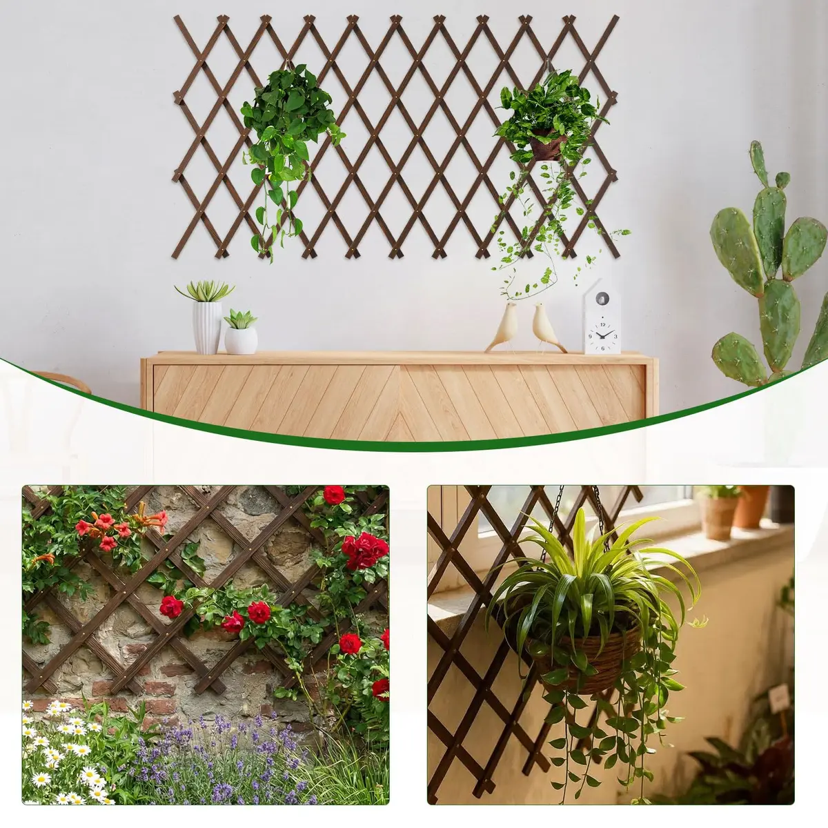 Tilinyan & one Expandable Garden Trellis 4 PCS | 114.9 cm (45.2") L x 27.9 cm (11") W - view 8