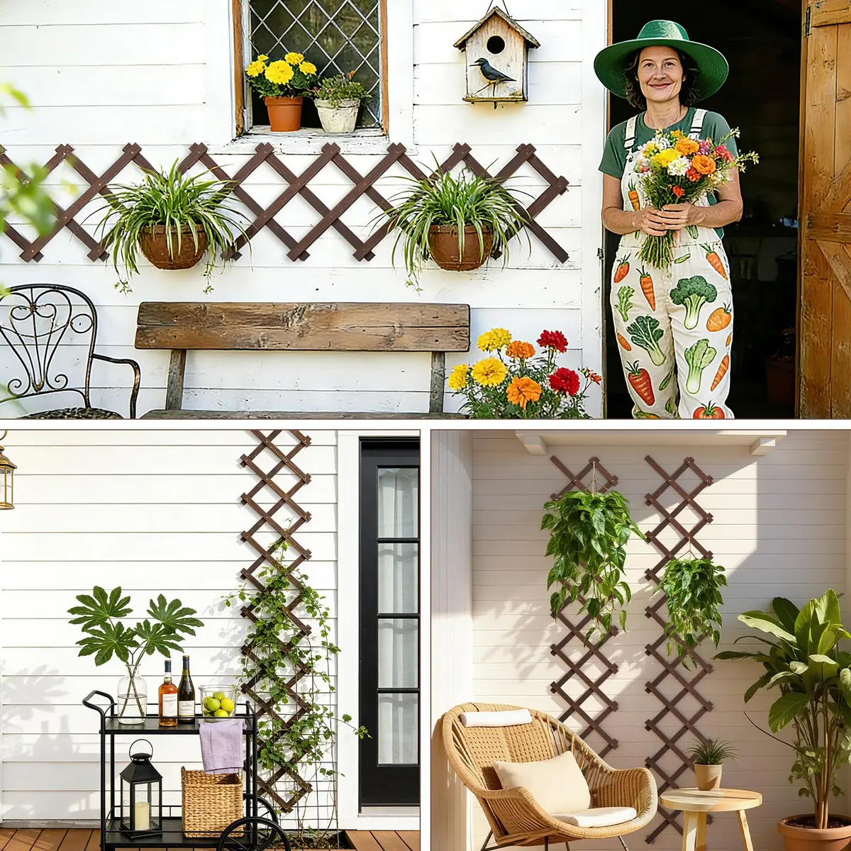 Tilinyan & one Expandable Garden Trellis 13" x 68" (4 PCS) | Climbing Plant Support Structure for Outdoor Vines - view 6