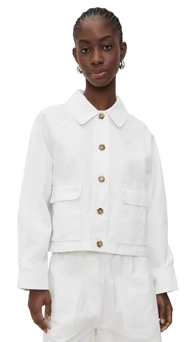 Velvet by Graham & Spencer Carrington Sanded Twill Jacket | Women's Casual Coat in Sleet, Medium - main product image
