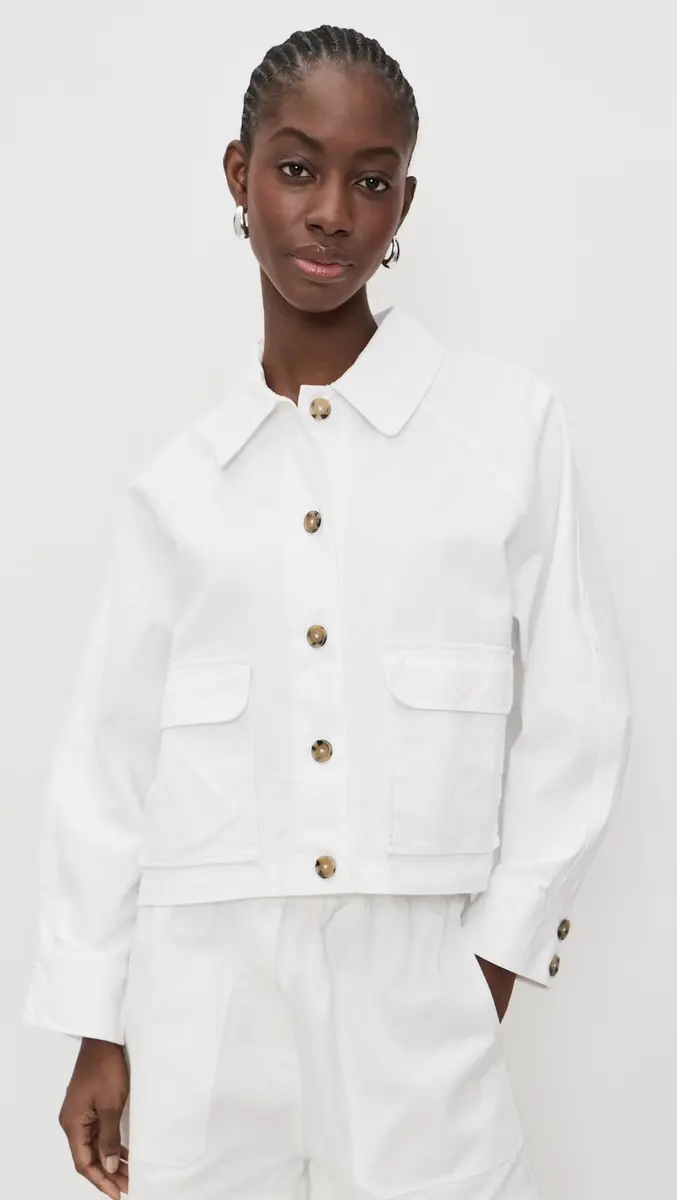 Velvet by Graham & Spencer Carrington Sanded Twill Jacket | Women's Casual Coat in Sleet, Medium - view 2