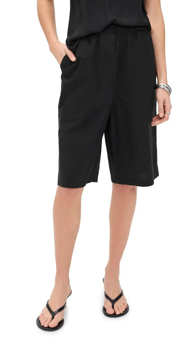 Velvet Women's Tomoko Shorts, Black, XS | Lightweight Poplin, High Rise, On-seam Pockets - main product image