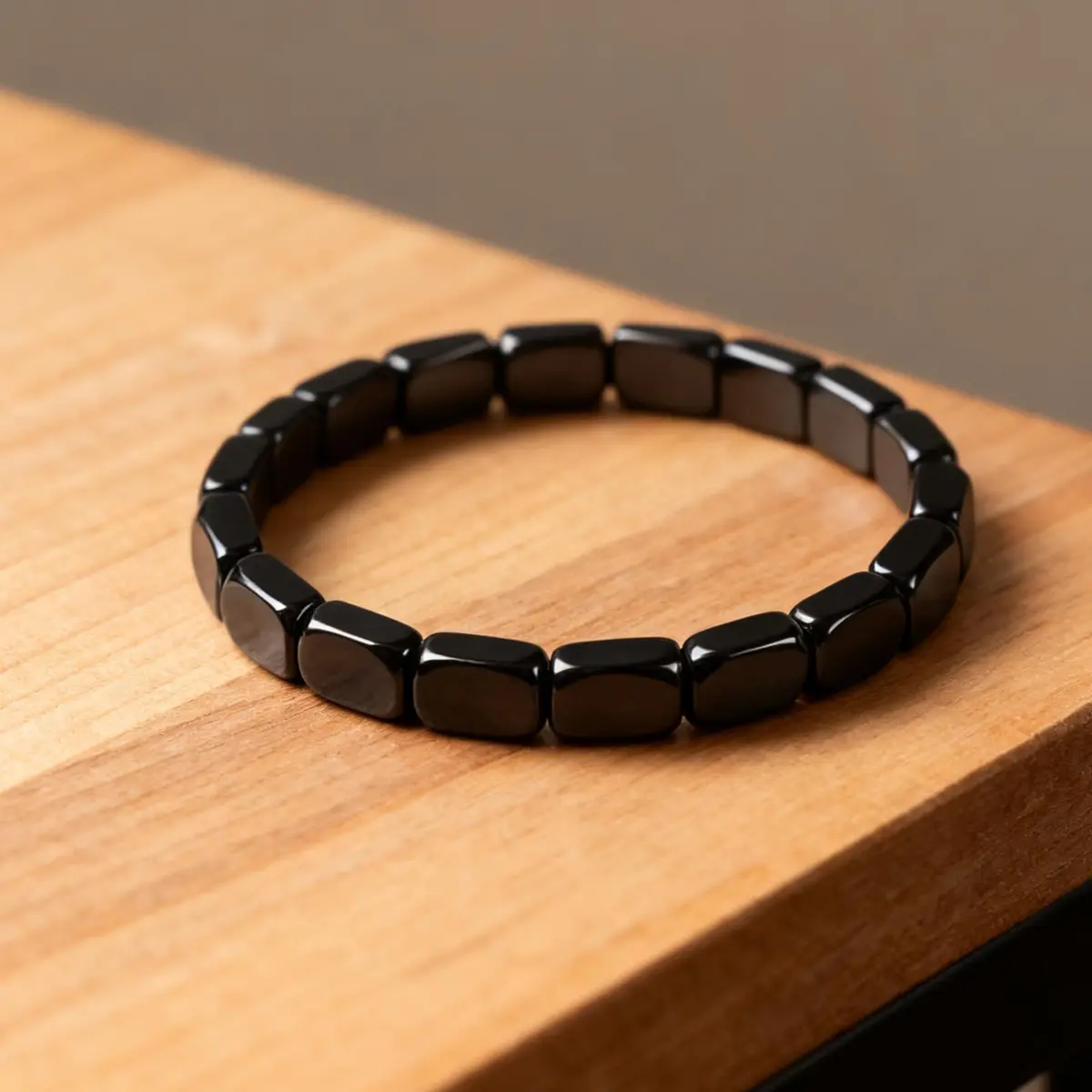 NORLSO Hematite Bracelet for Men Reclaim Your Edge Confidence Natural Hematite Stone Stretch Beaded Bracelet Male Energy Inspirational Jewelry Gifts - view 5