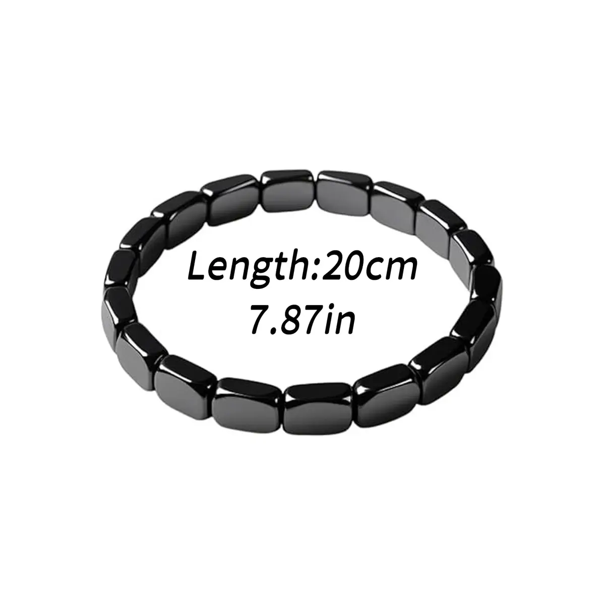 NORLSO Hematite Bracelet for Men Reclaim Your Edge Confidence Natural Hematite Stone Stretch Beaded Bracelet Male Energy Inspirational Jewelry Gifts - view 4