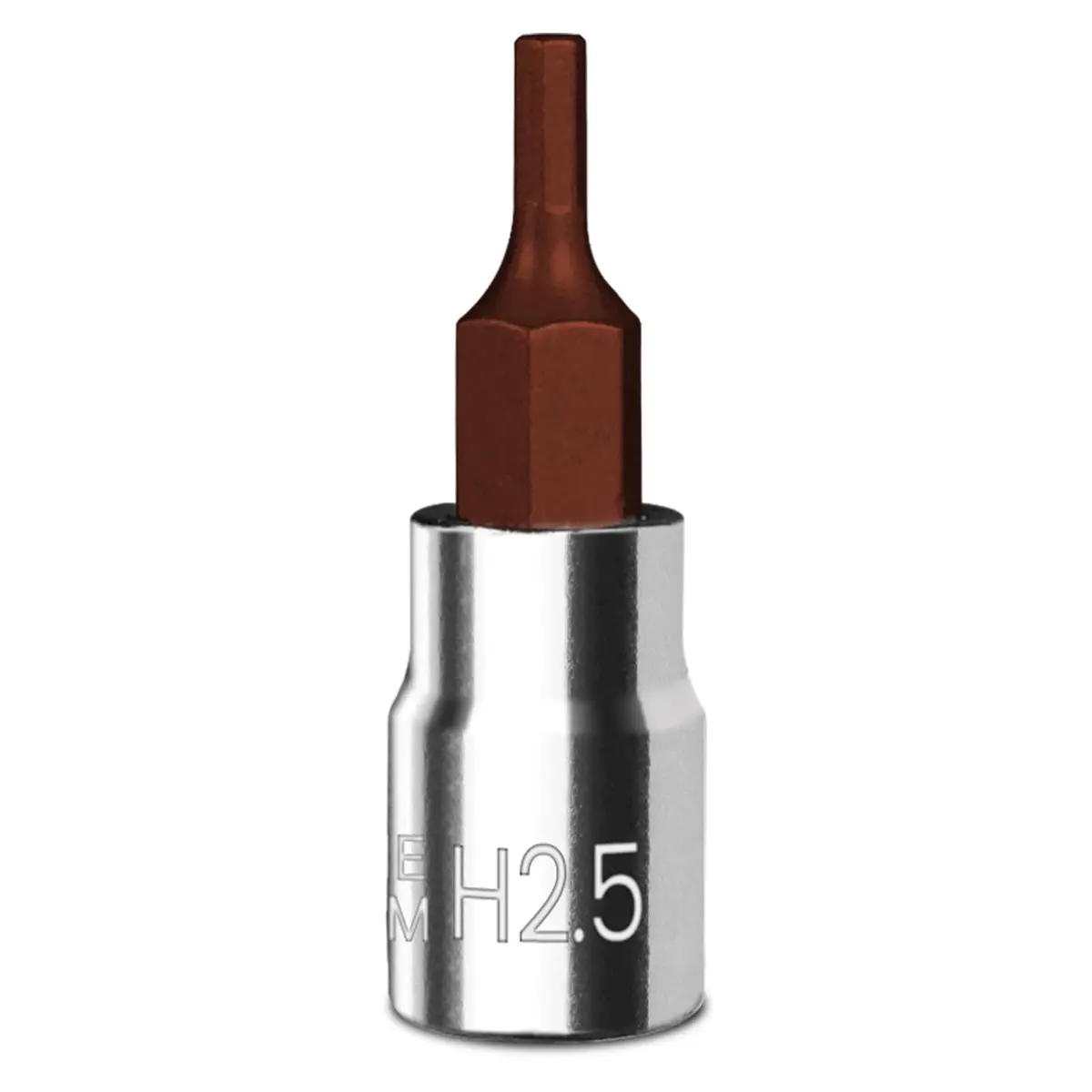 BLACKROBOT 2.5 mm Hex Bit Socket, 1/4 Inch Drive H2.5 Allen Key Socket, Metric, Full Polished, S2 Steel Head | Precision Insertion - main product image