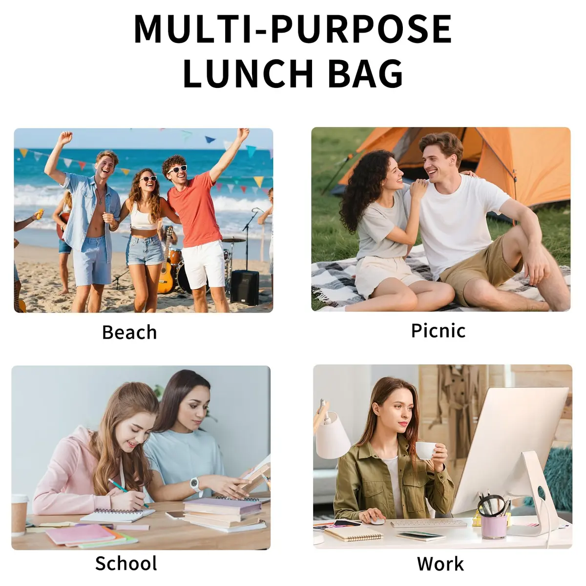 OYLOLA Lunch Bag Women Insulated Small Cooler for Work & Travel | Leakproof Corduroy - view 7