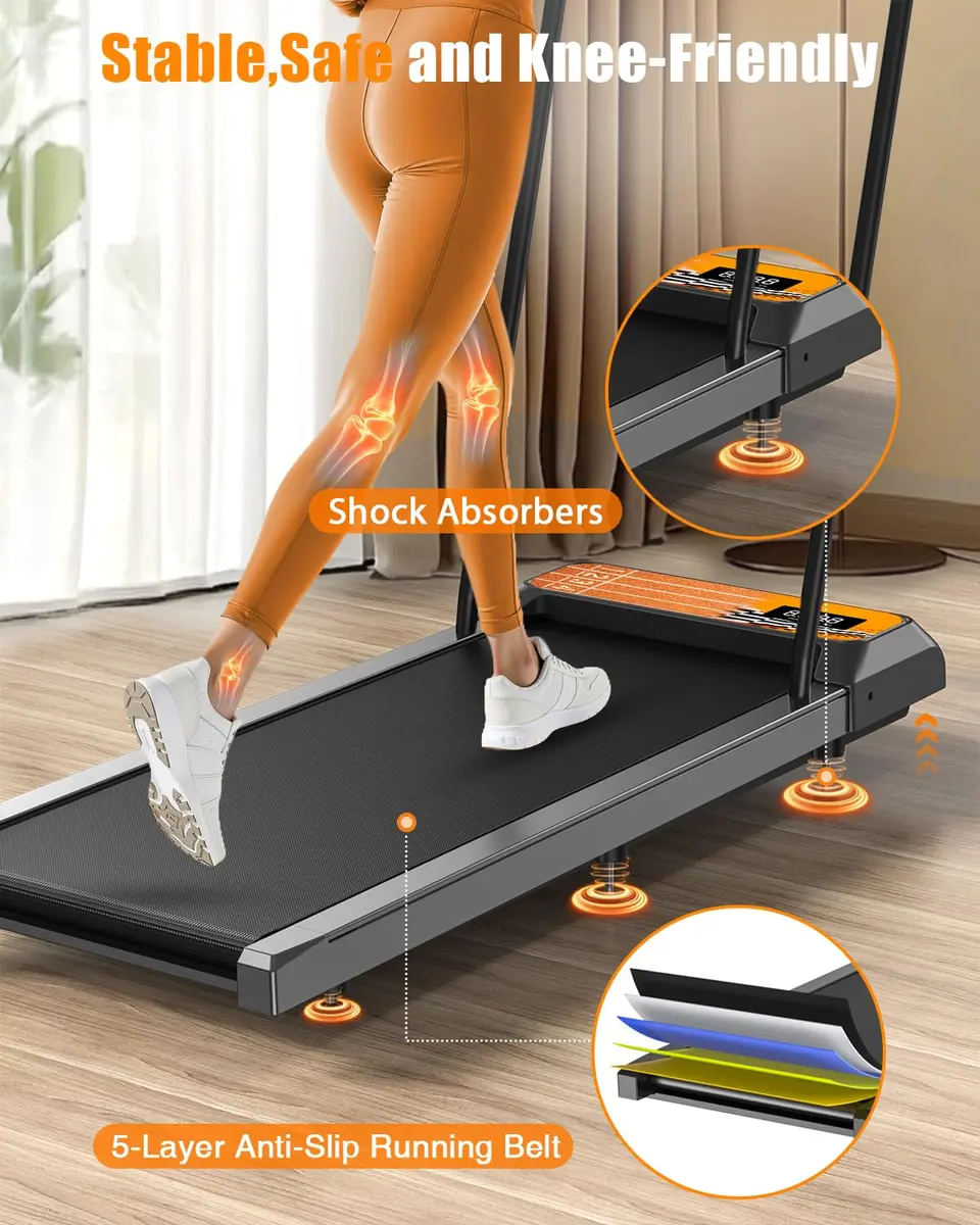 HCOIW Walking Treadmill Pad with Incline 8% | Portable Under Desk Treadmill, 2.5HP, Quiet, 2-in-1, Remote & LED Screen, 270LBS - view 5