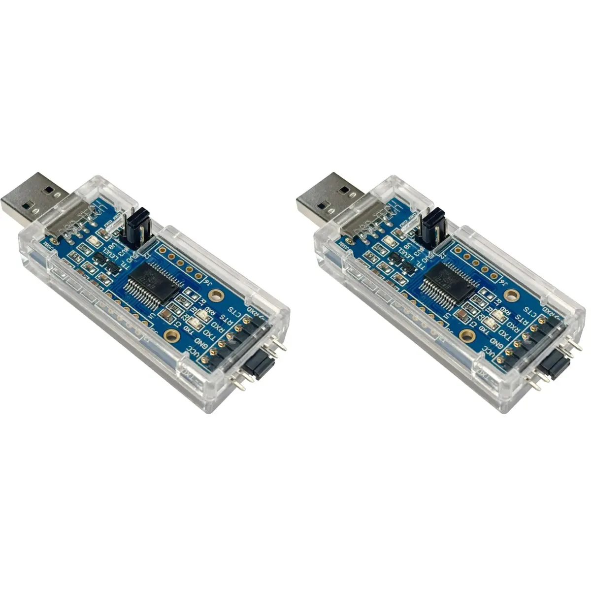 DSD TECH SH-U09C2 USB to TTL Adapter with FTDI FT232RL IC & Protective Case (Pack of 2) | Debugging & Programming Tool - main product image