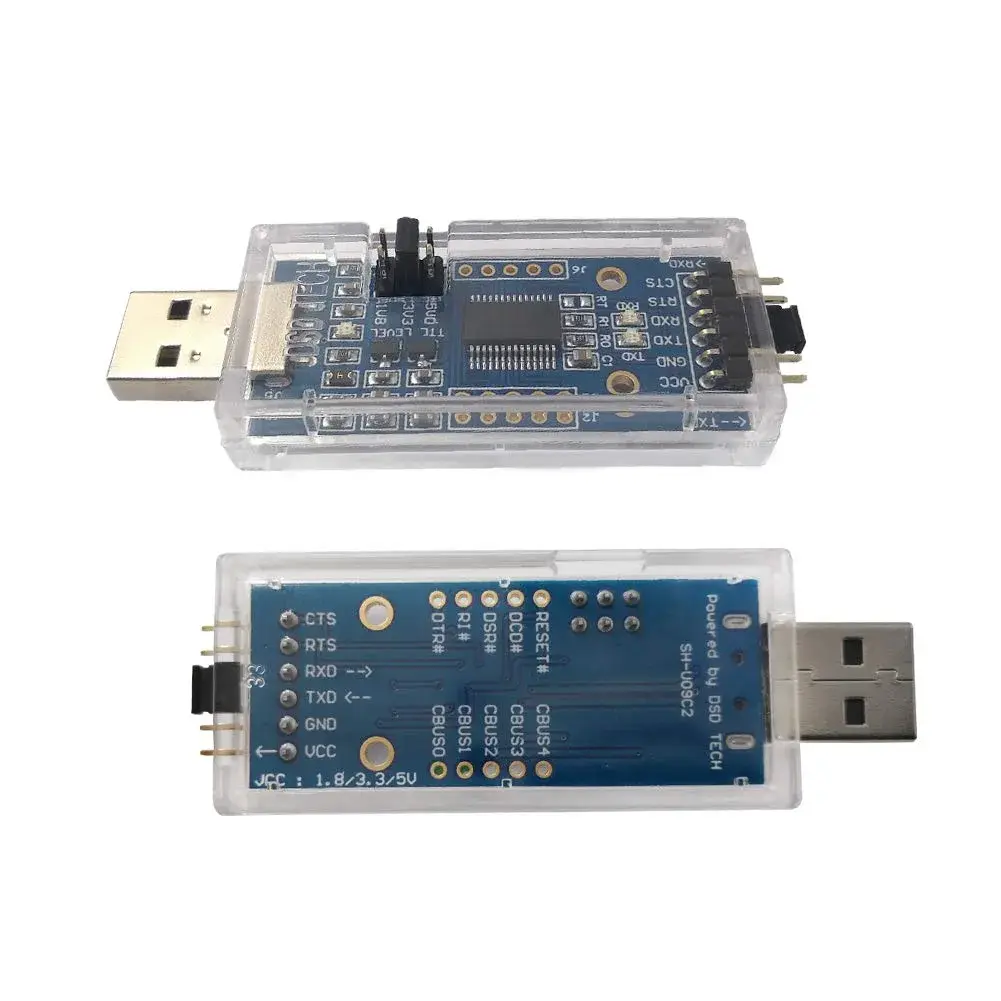 DSD TECH SH-U09C2 USB to TTL Adapter with FTDI FT232RL IC & Protective Case (Pack of 2) | Debugging & Programming Tool - view 4