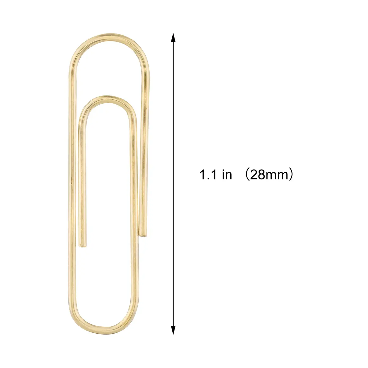 FUDAO FAMILY Gold Paper Clips 28mm | Reusable, Corrosion-Resistant Office & School Supplies - view 2