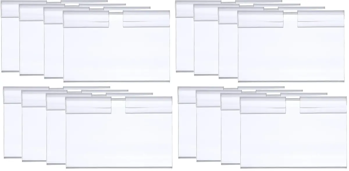 mollensiuer Clear Label Holder 200 Count | Retail Price Tag Holder for Shelves - main product image