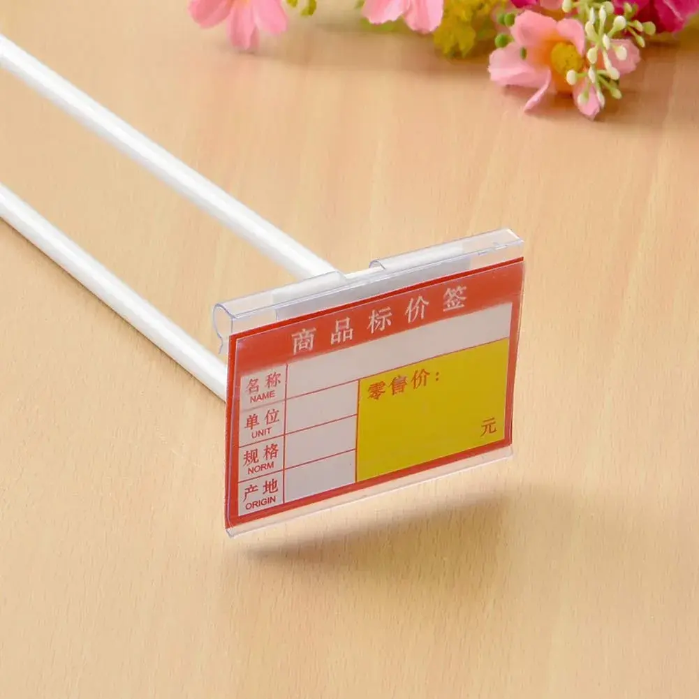 mollensiuer Clear Label Holder 200 Count | Retail Price Tag Holder for Shelves - view 4