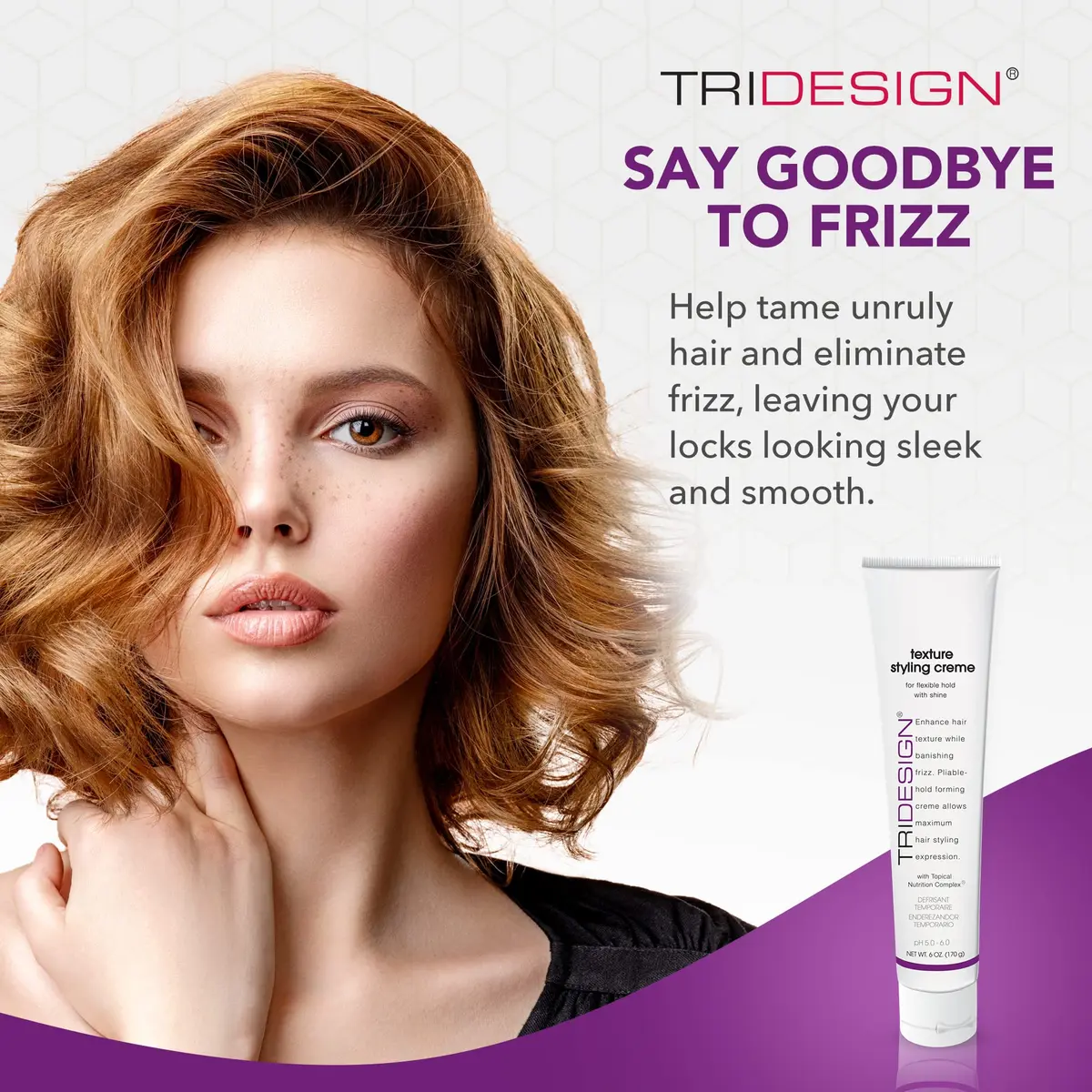 TRIDESIGN Texture Styling Creme 6 oz (Pack of 2) Lightweight Hair Texturizer for Frizz Control - view 2