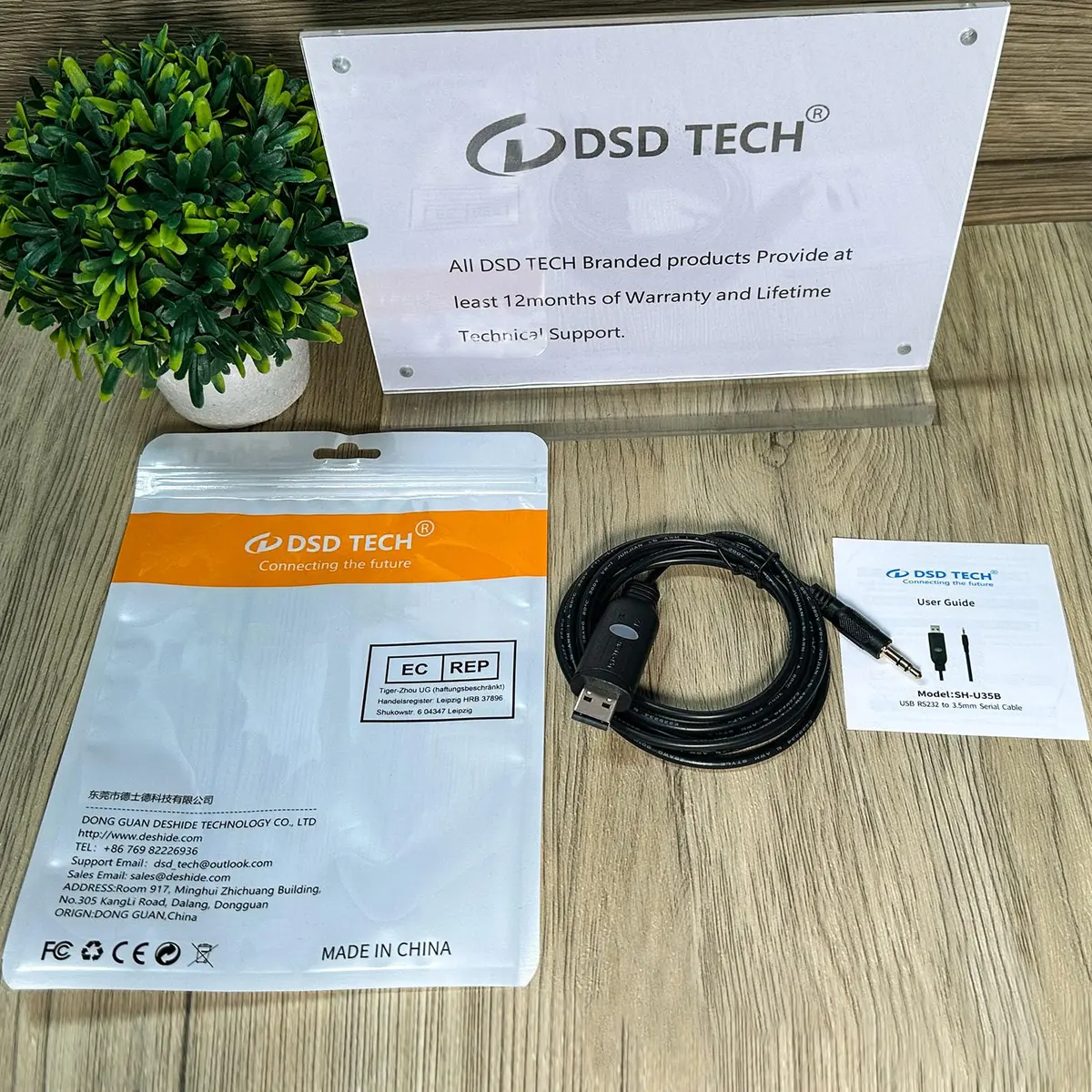 DSD TECH SH-U35B USB RS232 to 3.5mm Serial Cable 1.83m (6ft) Pack of 2 | FTDI FT232RL Chip for Stable Data Transmission - view 8
