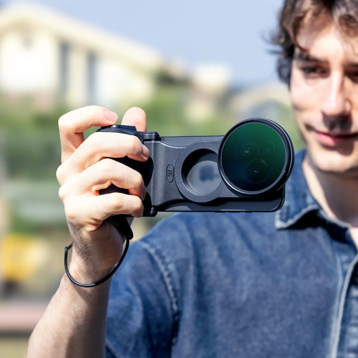 JJC Magnetic Phone Camera Grip with 67mm Filter Adapter Kit for iPhone 16 Pro 15 Pro 14 Pro | Vlogging & Filmmaking Support - view 9