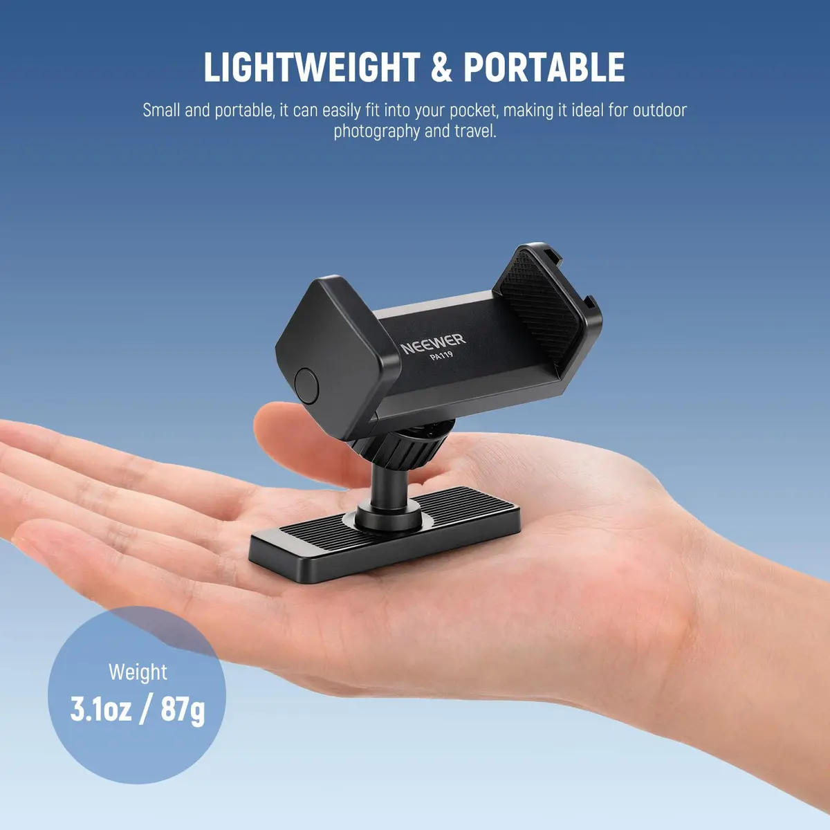 NEEWER Magnetic Phone Holder Mount Stand with 360° Rotation & Desktop Stand, Black | Secure Gym & Home Use - view 7