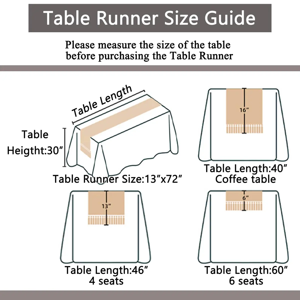 Niviy Sage Green Table Runner 72 Inches | Rustic Boho Summer Decor with Tassels - view 4