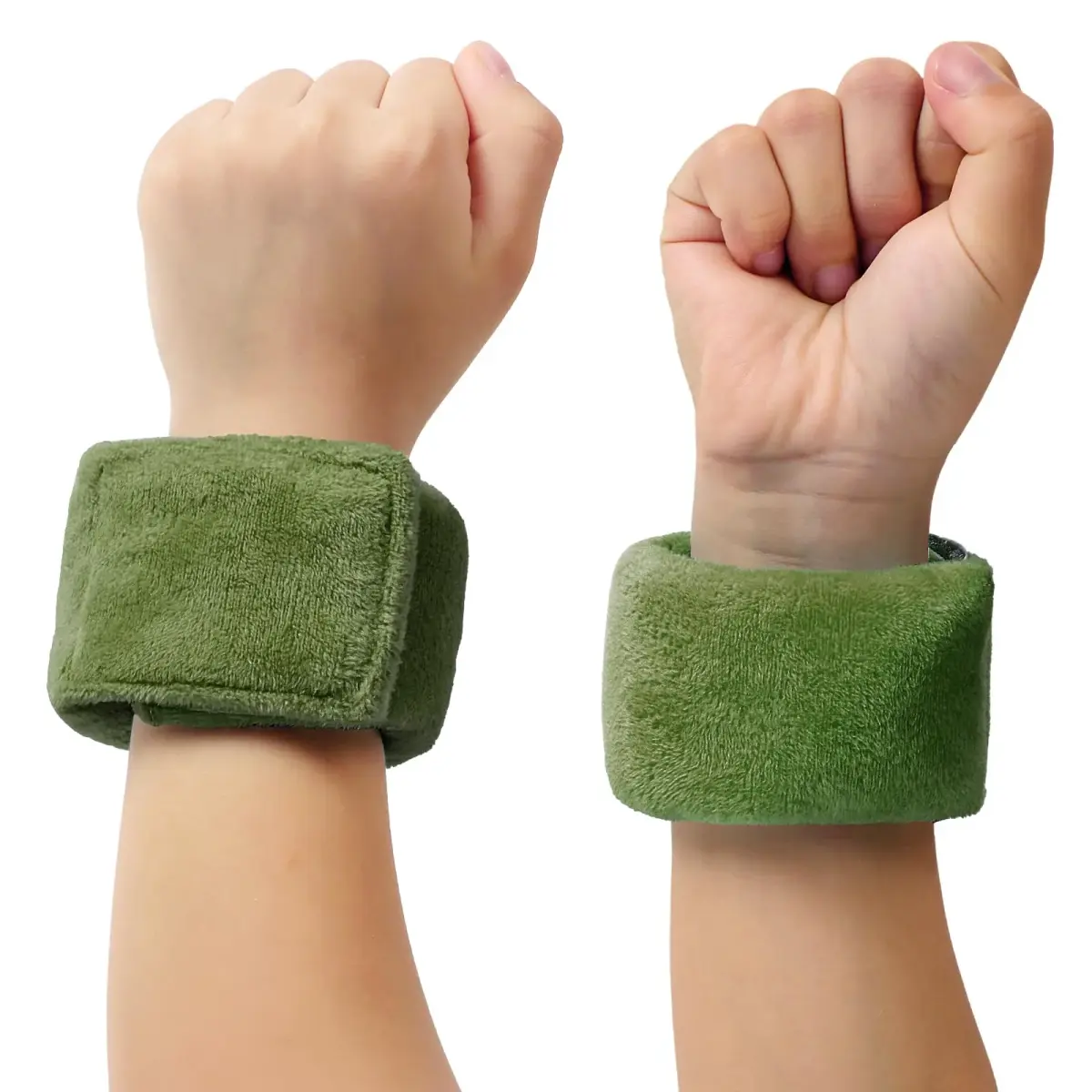 JXM Sensory Weighted Bracelets for Kids (2-Pack, Olive Green) | Deep Pressure Input for Focus & Calming - main product image