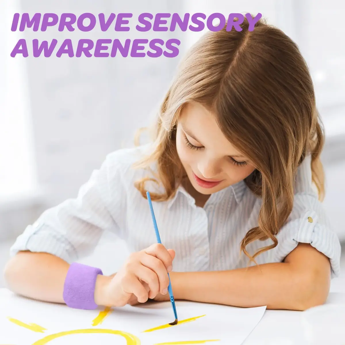JXM Sensory Weighted Bracelets for Kids with SPD ADHD Autism, Purple 222g (0.49 lb) | Deep Pressure Input for Focus - view 6