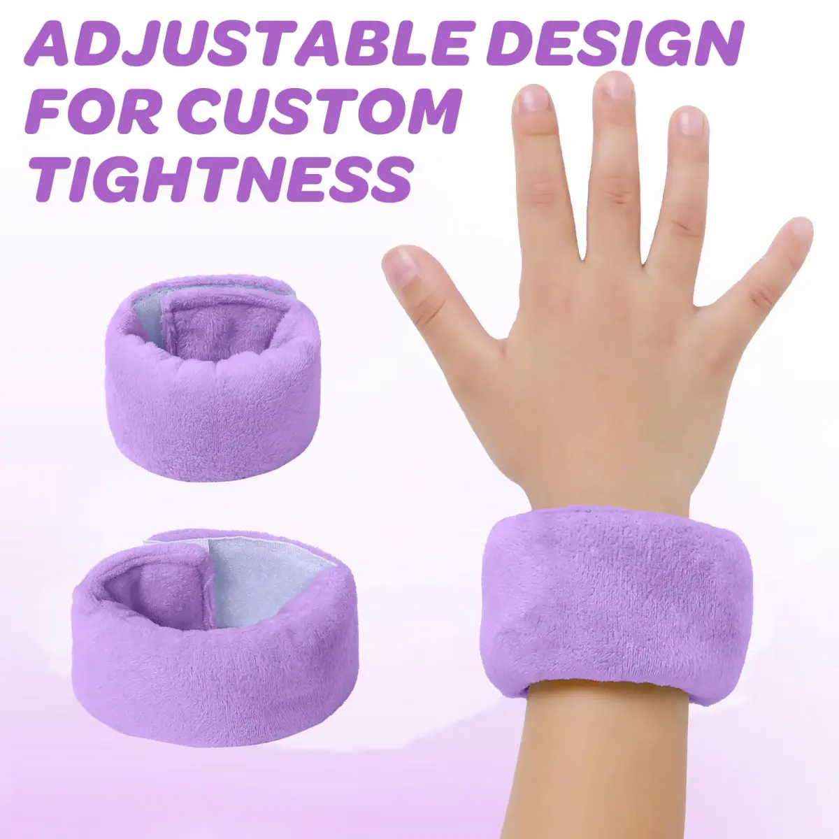 JXM Sensory Weighted Bracelets for Kids with SPD ADHD Autism, Purple 222g (0.49 lb) | Deep Pressure Input for Focus - view 3
