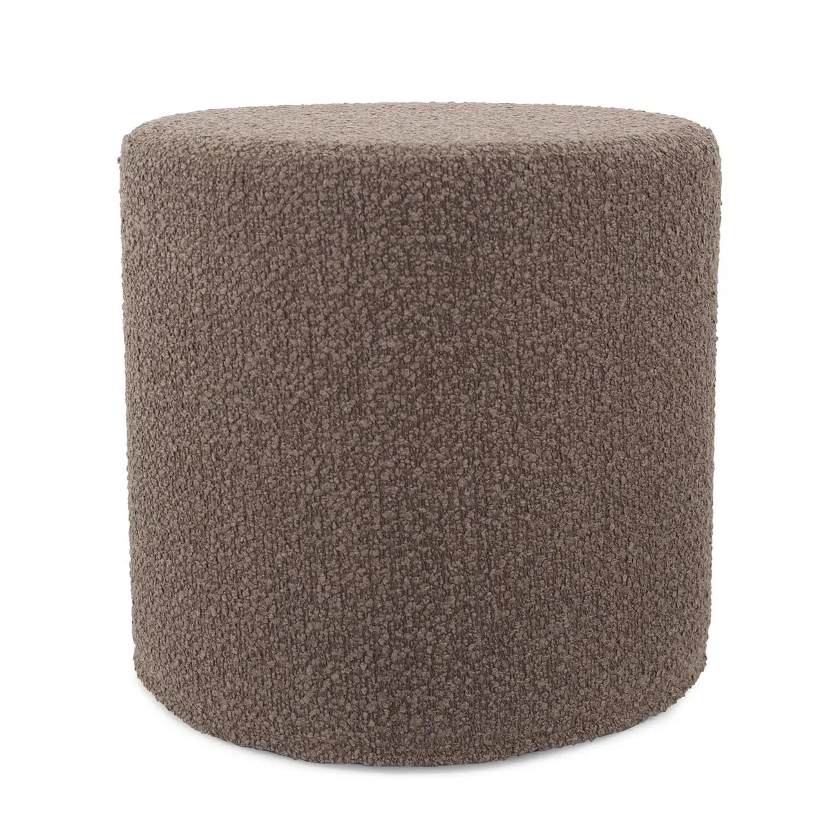 Howard Elliott Collection No-Tip Cylinder Round Ottoman – 17" x 17" – Multi-Use Footstool, Side Table or Seat, Polyester Cover, Chocolate Brown - main product image