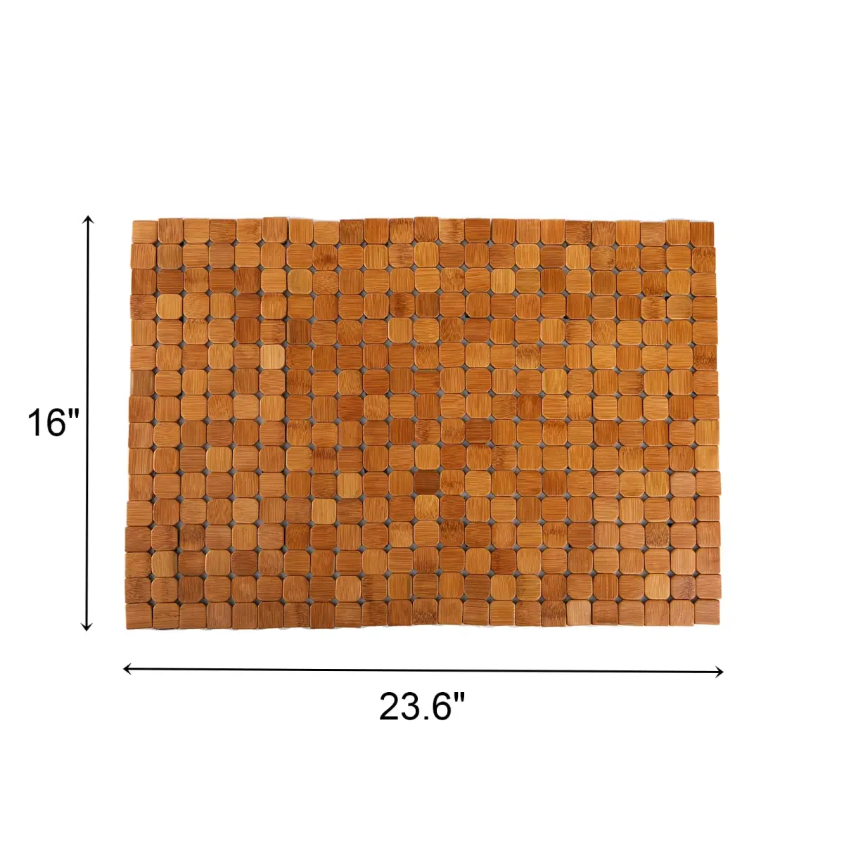 Dicunoy Bamboo Bath Mat Set 59.94cm x 40.64cm (23.6" x 16") | Non-Slip, Quick-Dry, Indoor/Outdoor Use (Pack of 2) - view 2
