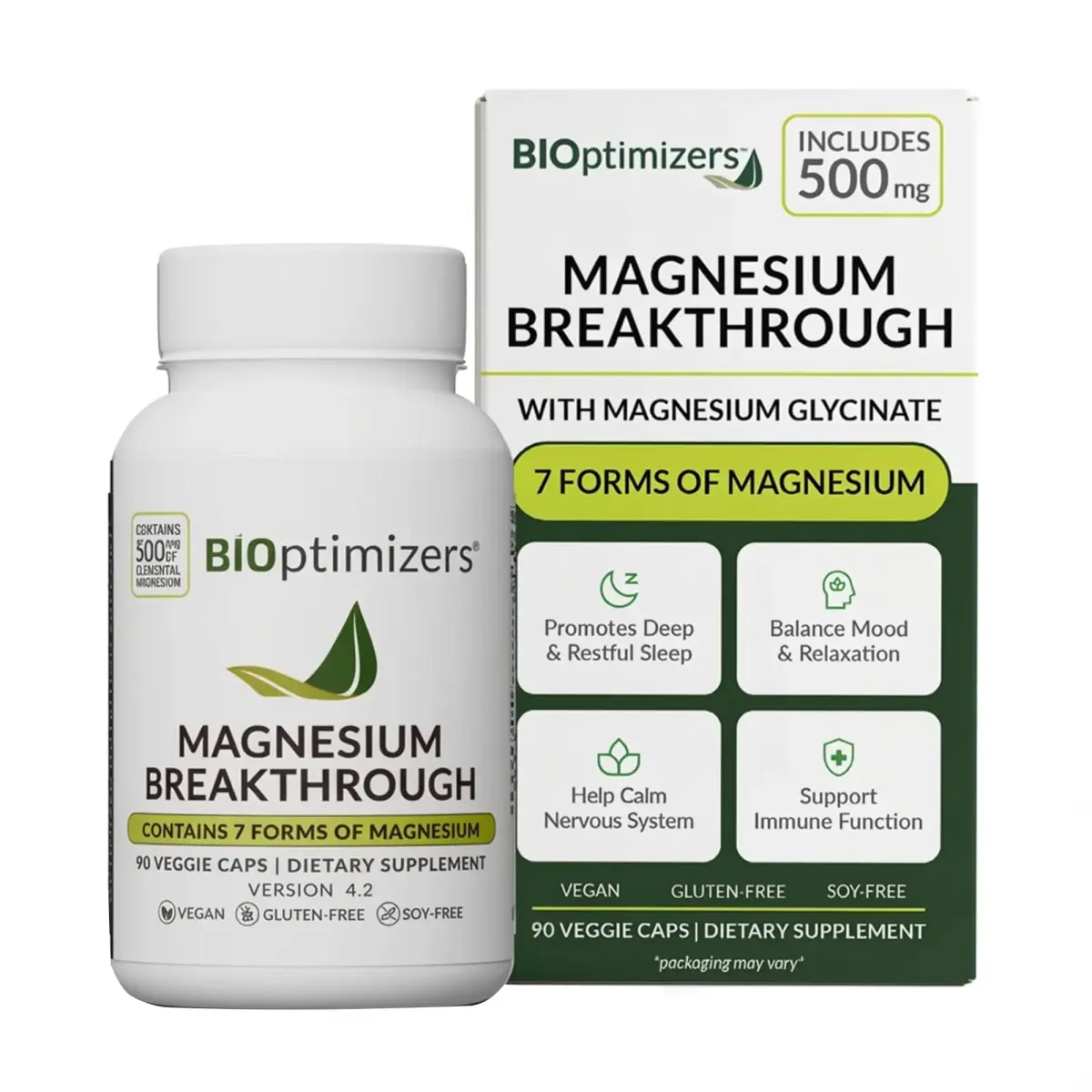 BIOptimizers Magnesium Breakthrough 500mg 7 Forms of Magnesium Capsules | Supports Sleep & Cognitive Function - main product image