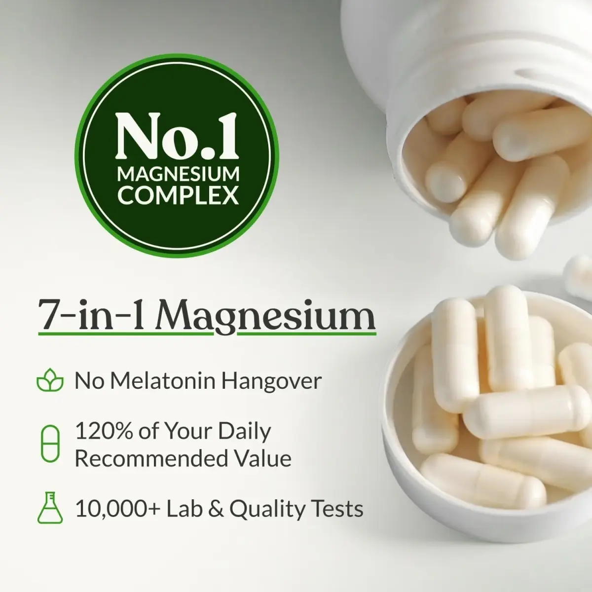 BIOptimizers Magnesium Breakthrough 500mg 7 Forms of Magnesium Capsules | Supports Sleep & Cognitive Function - view 5