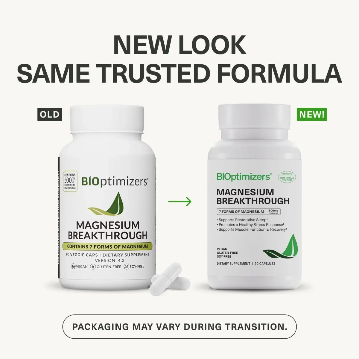 BIOptimizers Magnesium Breakthrough 500mg 7 Forms of Magnesium Capsules | Supports Sleep & Cognitive Function - view 2